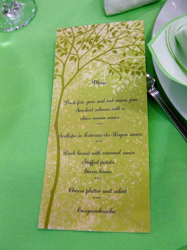 Wedding - The Menu
