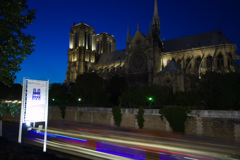 Notre Dame at night