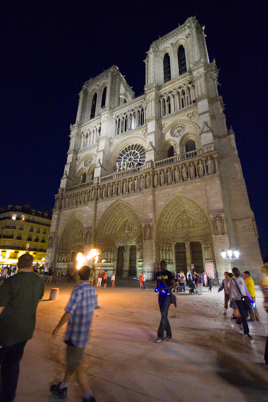 Notre Dame at night